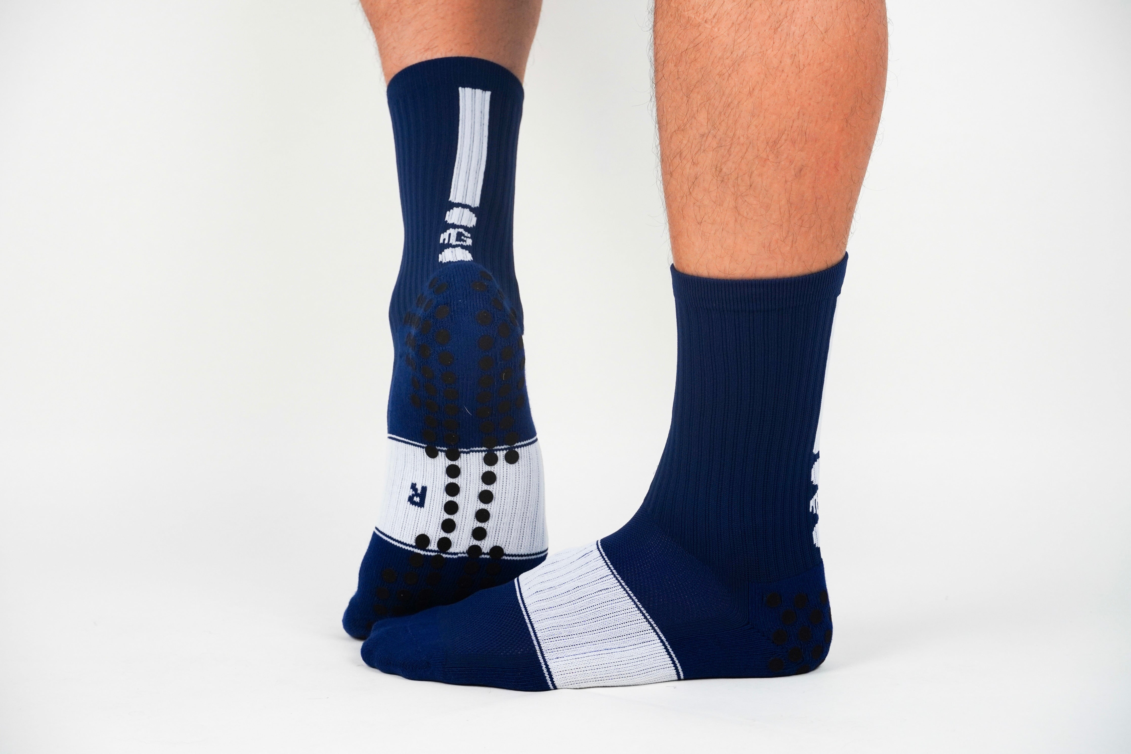 πΎ/πππ 2.0 Non-Slip Grip Socks /Navy Blue/