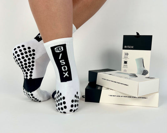 𝔾/𝕊𝕆𝕏  Non-Slip Grip Socks /White/