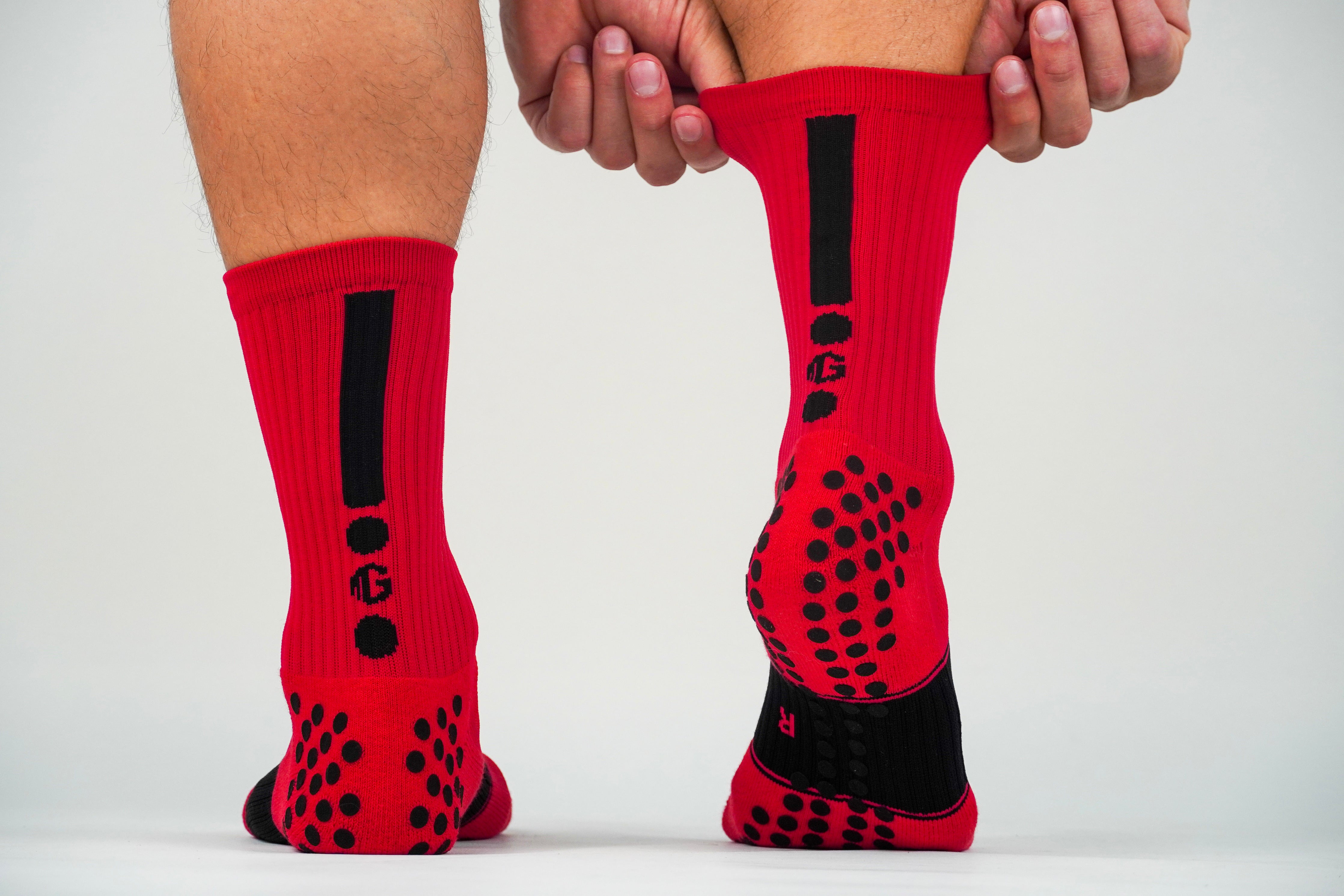 𝔾/𝕊𝕆𝕏 2.0 Non-Slip Grip Socks /Red/