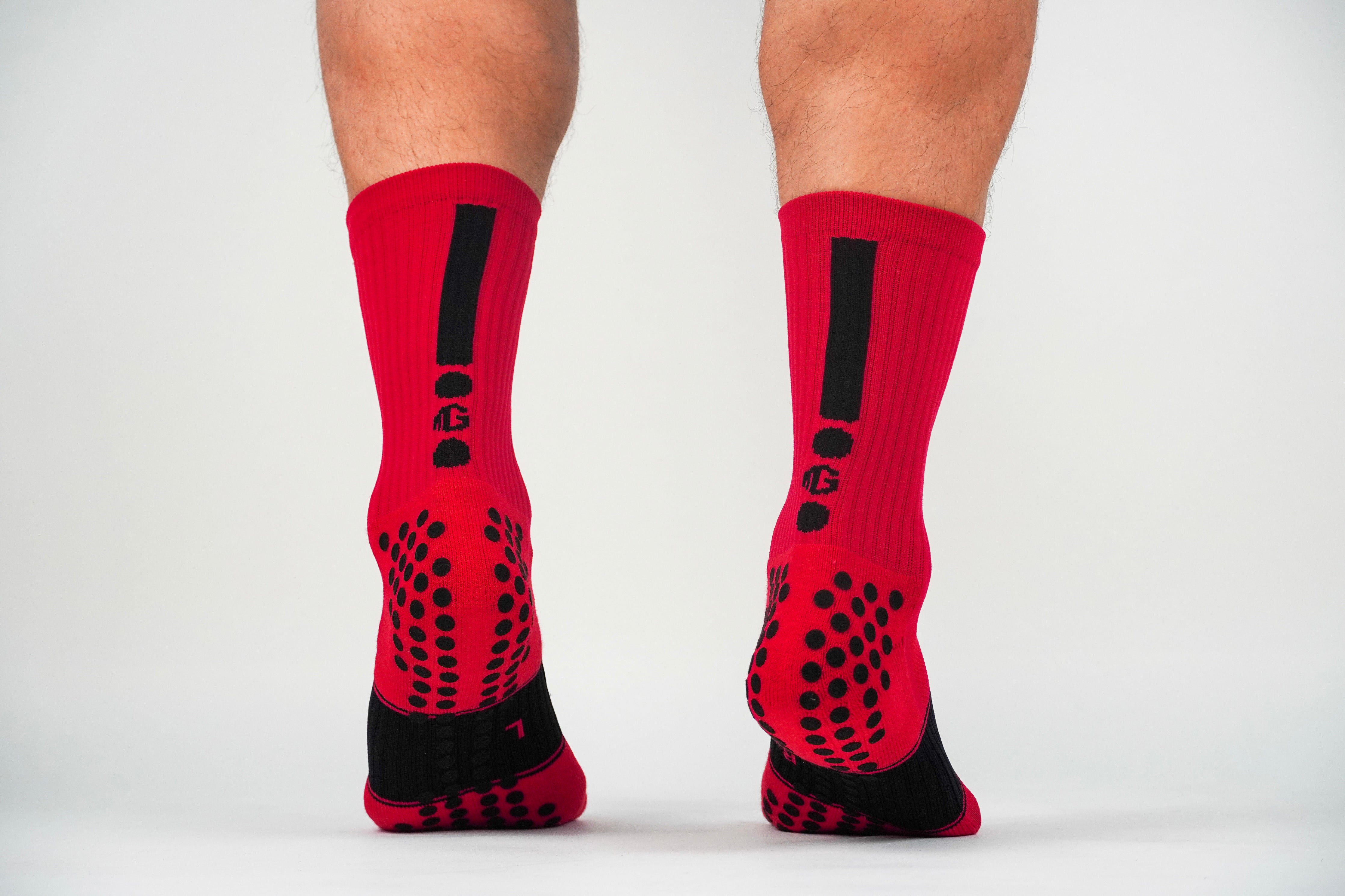 𝔾/𝕊𝕆𝕏 2.0 Non-Slip Grip Socks /Red/