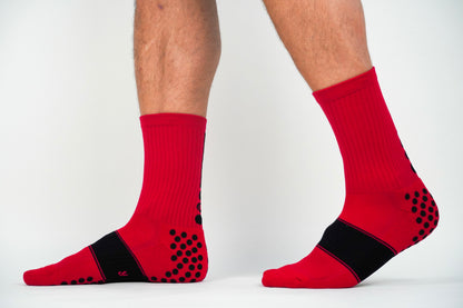 𝔾/𝕊𝕆𝕏 2.0 Non-Slip Grip Socks /Red/